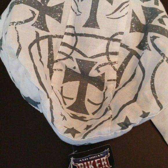 Biker Cap, Bandanna & Hat Set 3 Pieces - NWT White - Picture 4 of 7